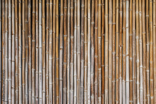 Old bamboo wood wall texture for background and wallpaper