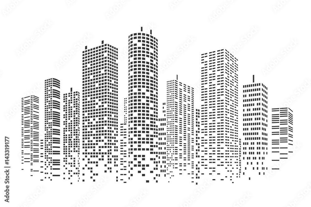 City stylized background