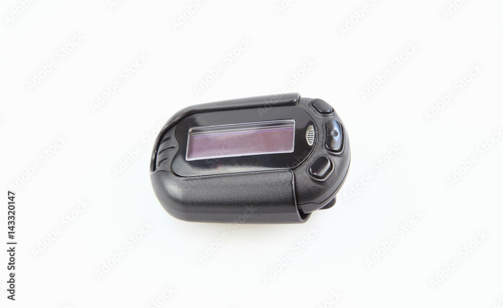 Old Pagers for communication by messages, as white background. Old Pagers for communication by messages, as white background.