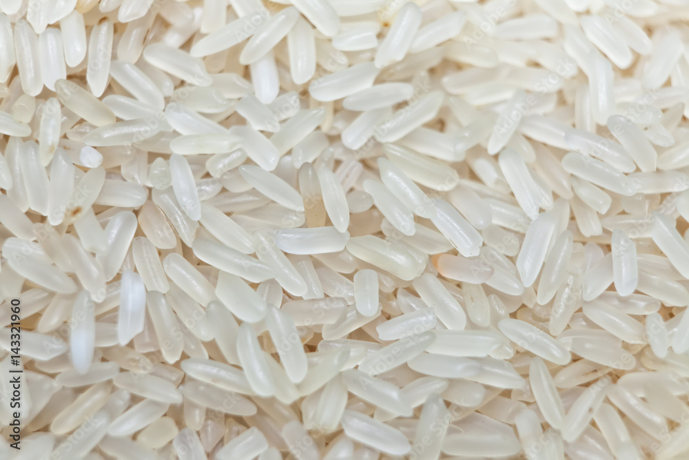 Raw rice closeup, risotto food texture macro Raw rice closeup, risotto food texture macro