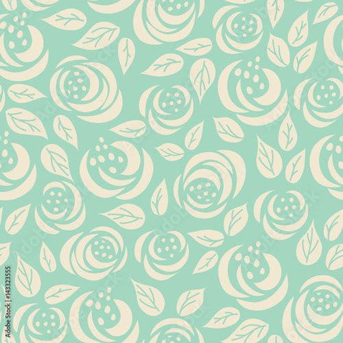 Seamless vintage floral background