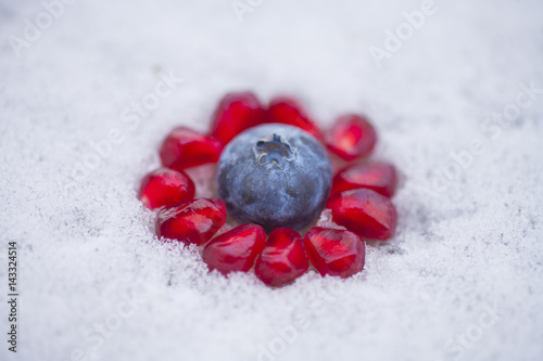 blueberry and pomegranate photo