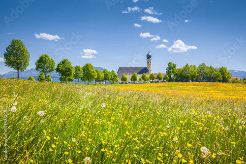 Obraz na płótnie Church of Wilparting, Bavaria, Germany w salonie