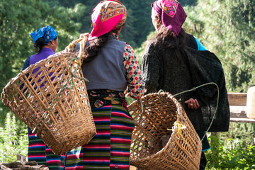 Handdoek met foto Nepal Bergdorp Thulo Syabru in Nepal  © rudiernst
