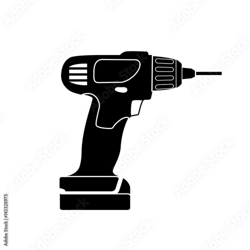 Screw Gun Icon. Impact wrench or screwgun vector
