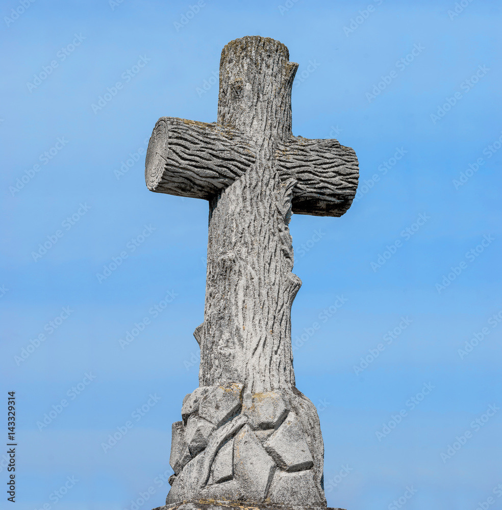 Cross on grave, cemetery, Ukrainian culture Cross on grave, cemetery, Ukrainian culture