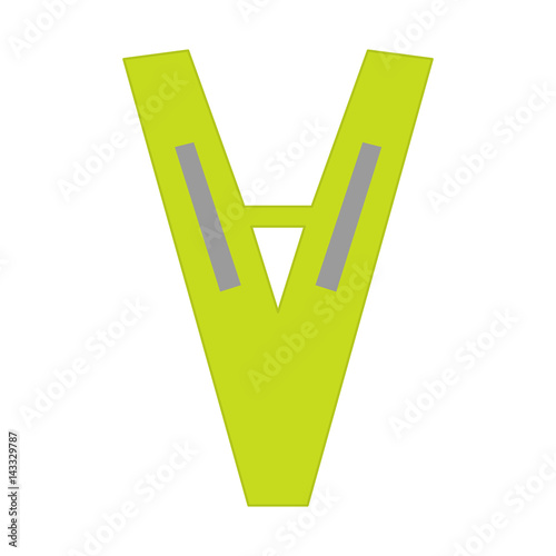 visibility vest for children isolated vector for promotion on the white background