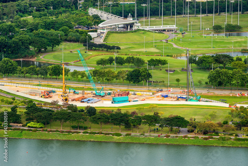 Aerial view of Gardens by the Bay in Singapore