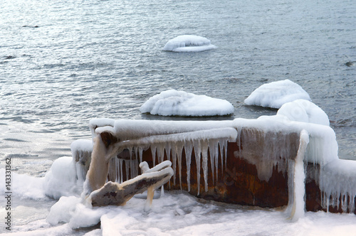 ice, sea, snow, cold, winter, landscape, travel, baltic, tourism © SeagullNady