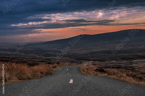  Road in Wicklow Mountains Ireland.