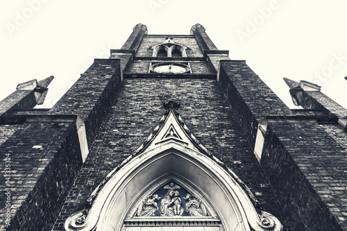 Detail View of a vintage Anglican church  window  photo