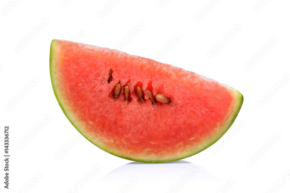 Slice of watermelon isolated on white background Slice of watermelon isolated on white background