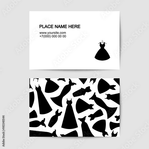 visit card template of women's clothing store