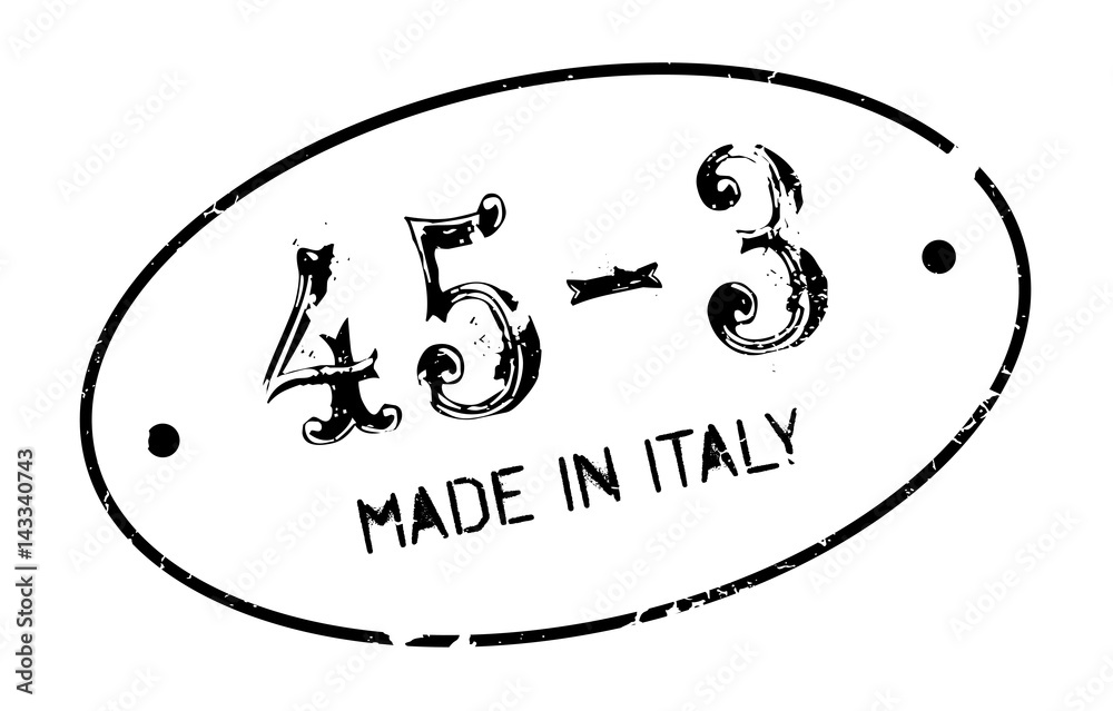 Obraz premium Made In Italy rubber stamp. Grunge design with dust scratches. Effects can be easily removed for a clean, crisp look. Color is easily changed.