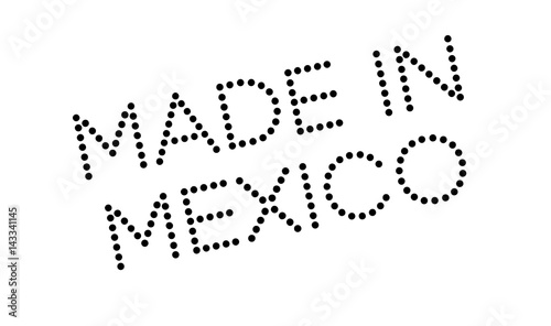 Made In Mexico rubber stamp. Grunge design with dust scratches. Effects can be easily removed for a clean, crisp look. Color is easily changed.