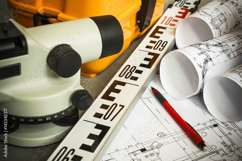 Fotografija Important surveying on the construction site the foreman