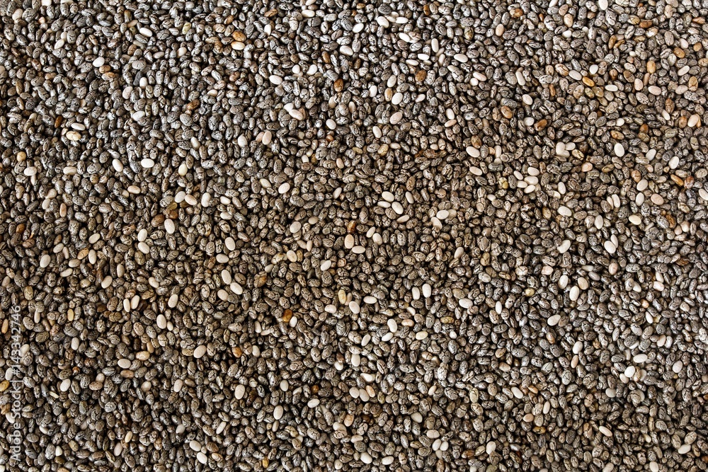 Chia seeds background in full frame