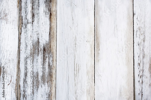 Distressed white wooden background