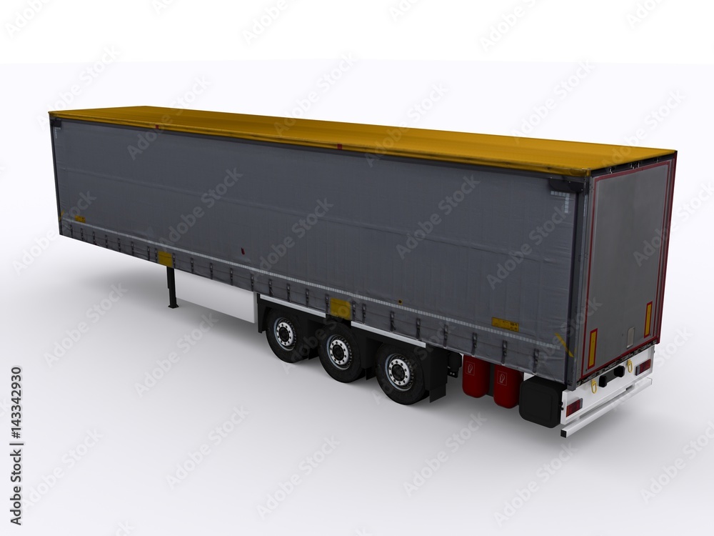 Intermodal Trailer isolated Intermodal Trailer isolated