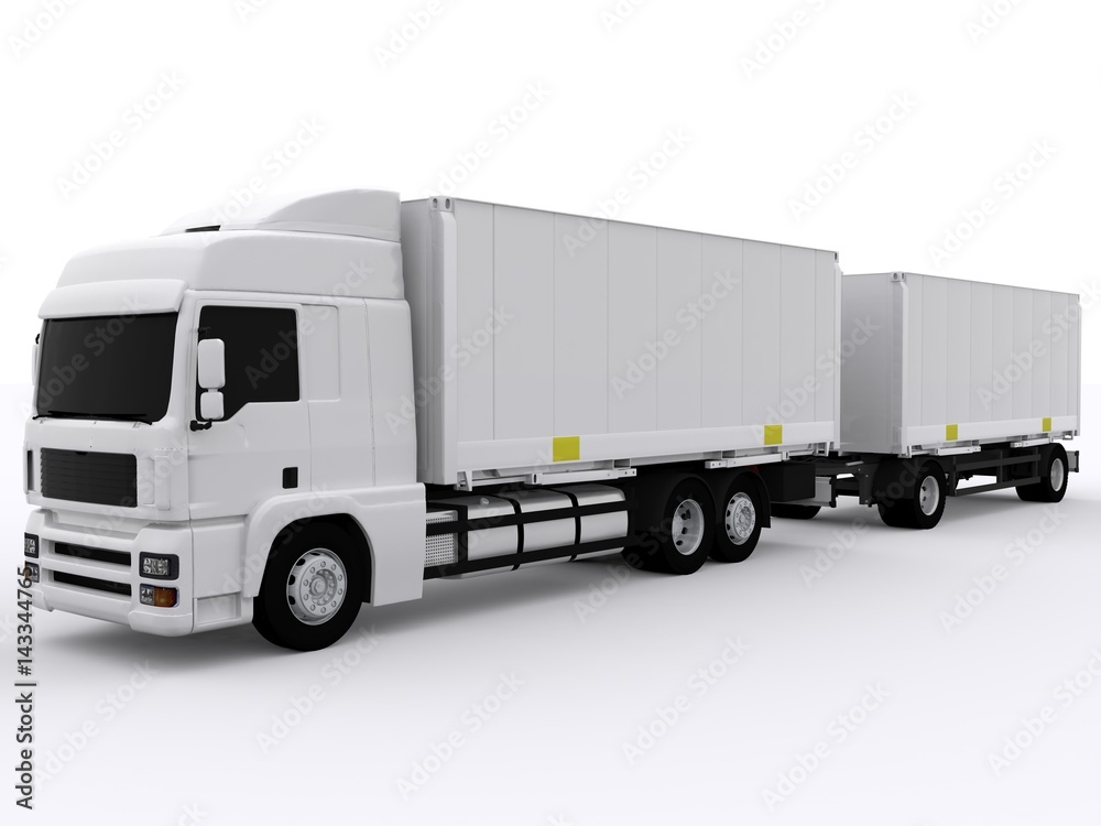 White Truck isolated