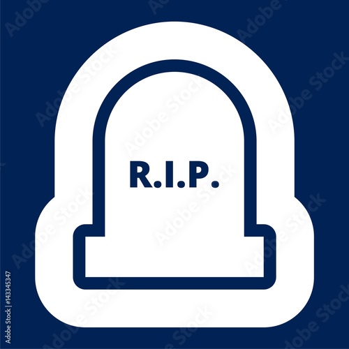 Tombstone icon, Gravestone Icon - Illustration