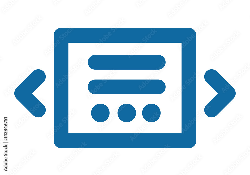 Slider icon. Blue laconic and simple. Part of the site interface Slider icon. Blue laconic and simple. Part of the site interface