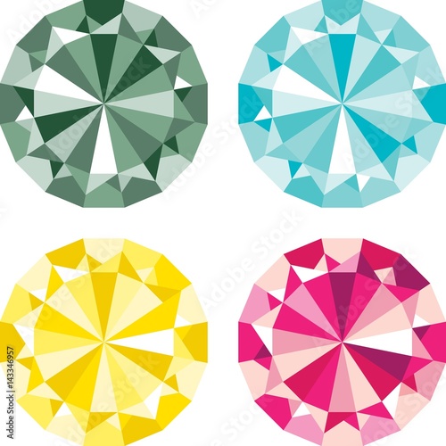 diamond. Composition from diamond. Vector illustration (EPS8). All parts (object) closed, possibility to edit, without transparence.