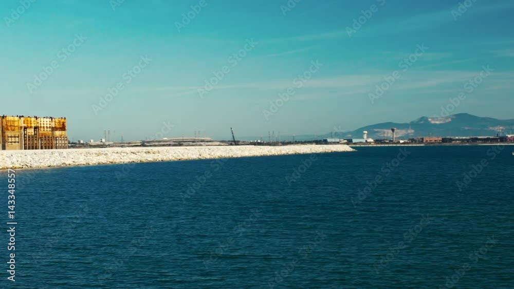 Slow motion video of a sea port of Piombino, Tuscany, Italy, HD Slow motion video of a sea port of Piombino, Tuscany, Italy, HD