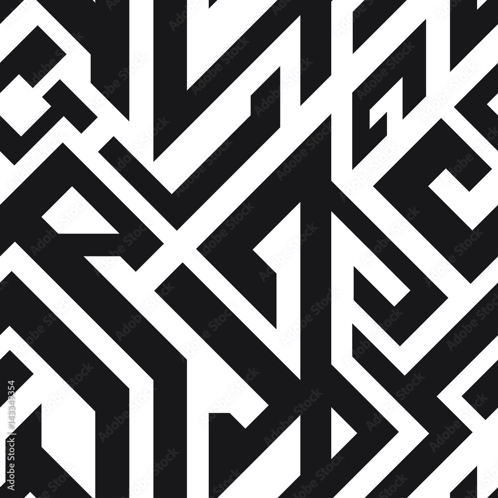 Monochrome ancient seamless pattern
