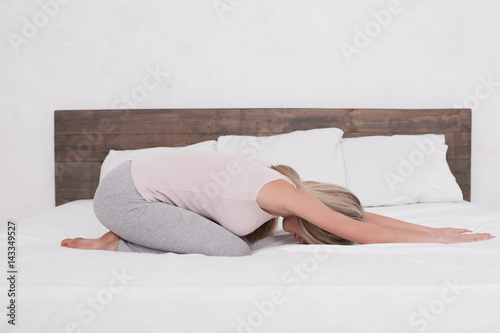 Young Woman Practice Yoga Concept