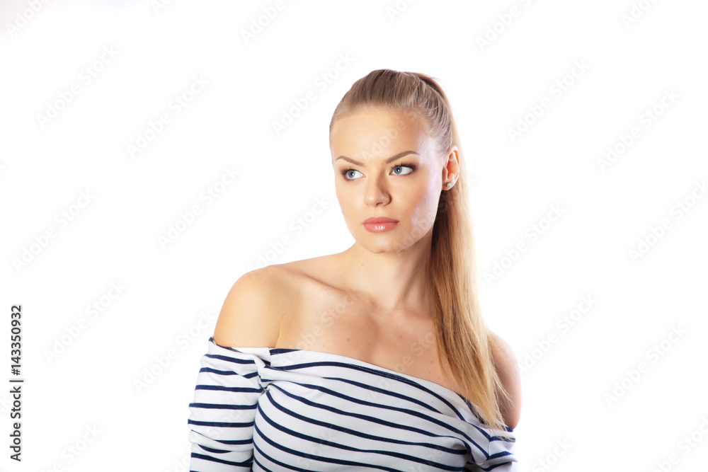 Portrait of a beautiful sporty girl with makeup Portrait of a beautiful sporty girl with makeup