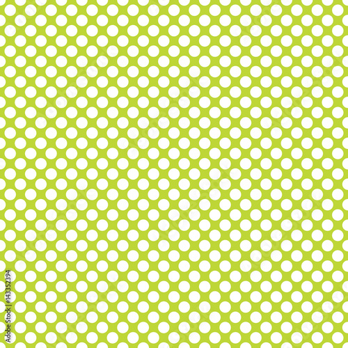 Seamless lime green polka dots pattern texture background
