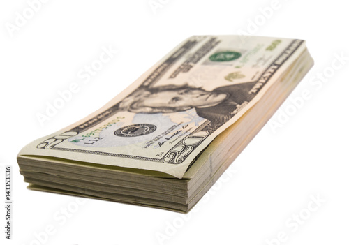 Money; Banknotes isolated on white background