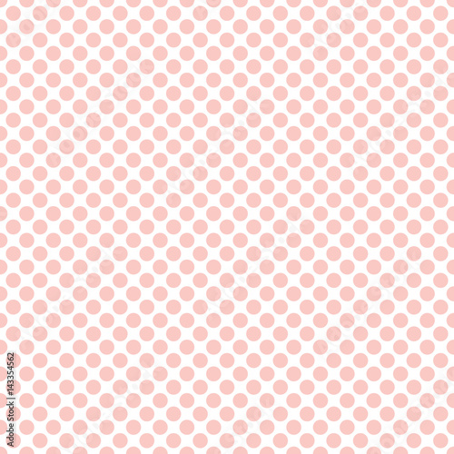 Seamless rose quartz pink polka dots pattern texture background