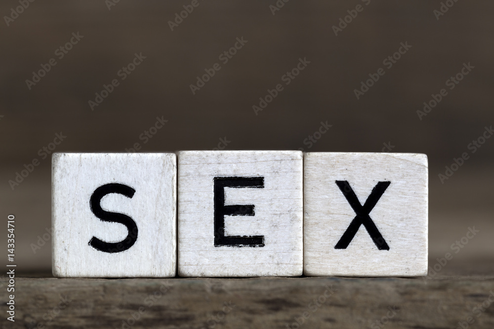 Sex, written in cubes Sex, written in cubes