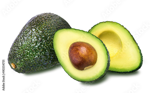 avocado isolated on white