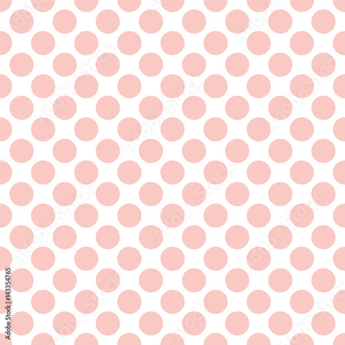 Seamless rose quartz pink polka dots pattern texture background