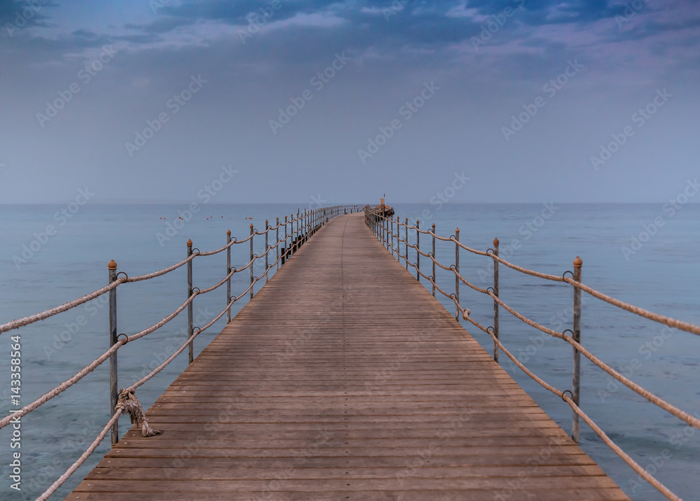 wooden pier at sea
