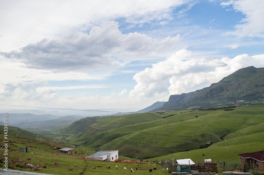 Typical Hilly Landscape in the Eastern Cape, South Africa