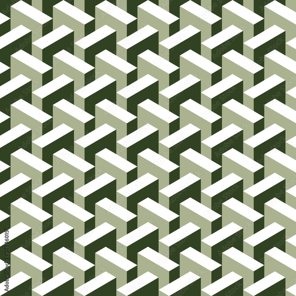 Seamless abstract 3d construction block pattern Seamless abstract 3d construction block pattern