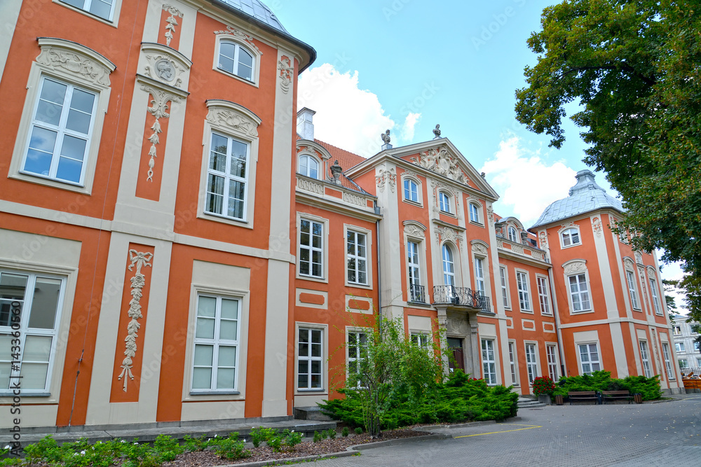 Naklejka premium Building of Academy of fine arts. Warsaw, Poland
