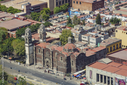 Aerial view of Mexico cityscape