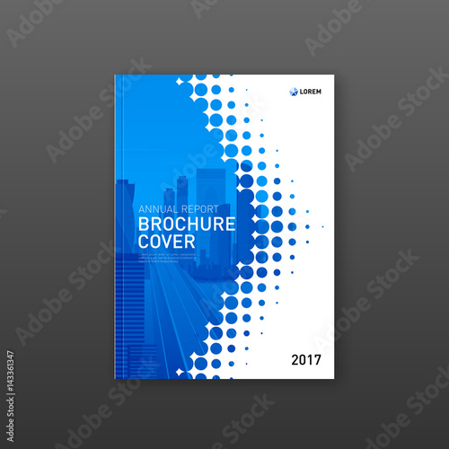 Brochure cover design template for construction or technology company.