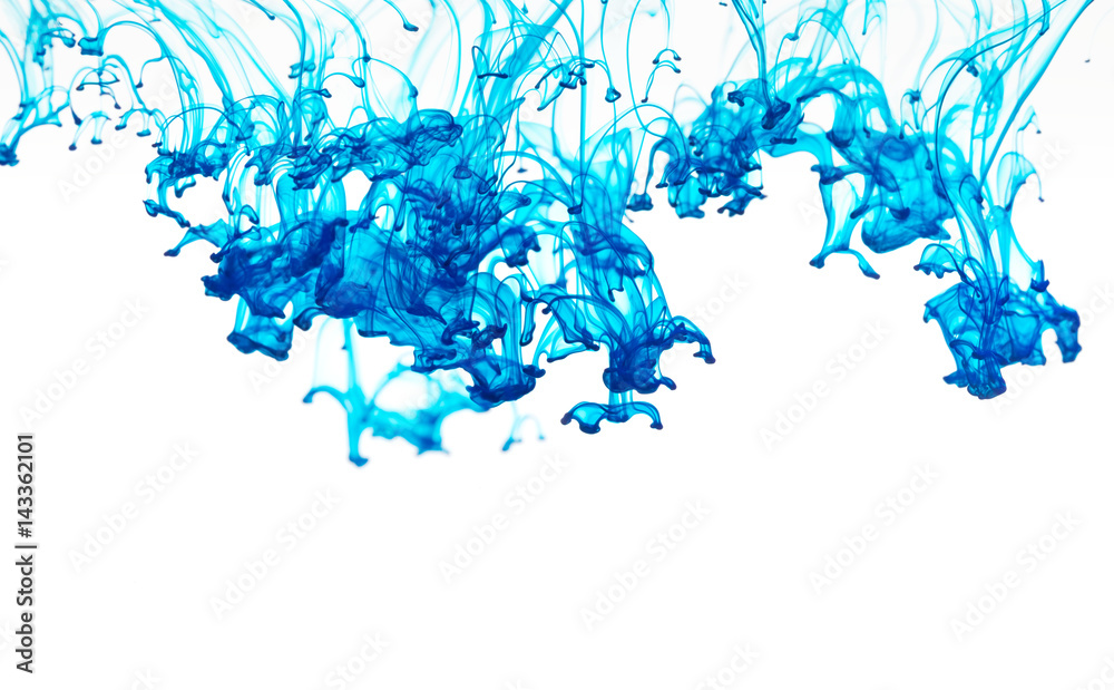 Obraz premium Blue ink in water