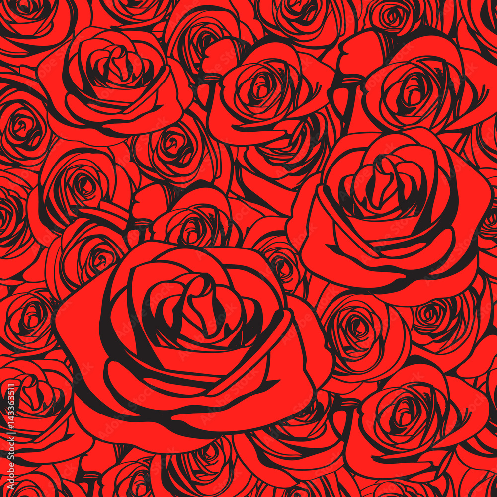 Red Vintage Flower Background Free Vector | Best Flower Site