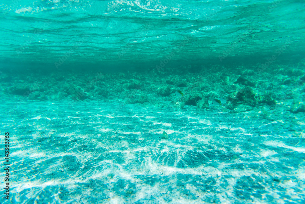 Underwater texture blue marine and sand background