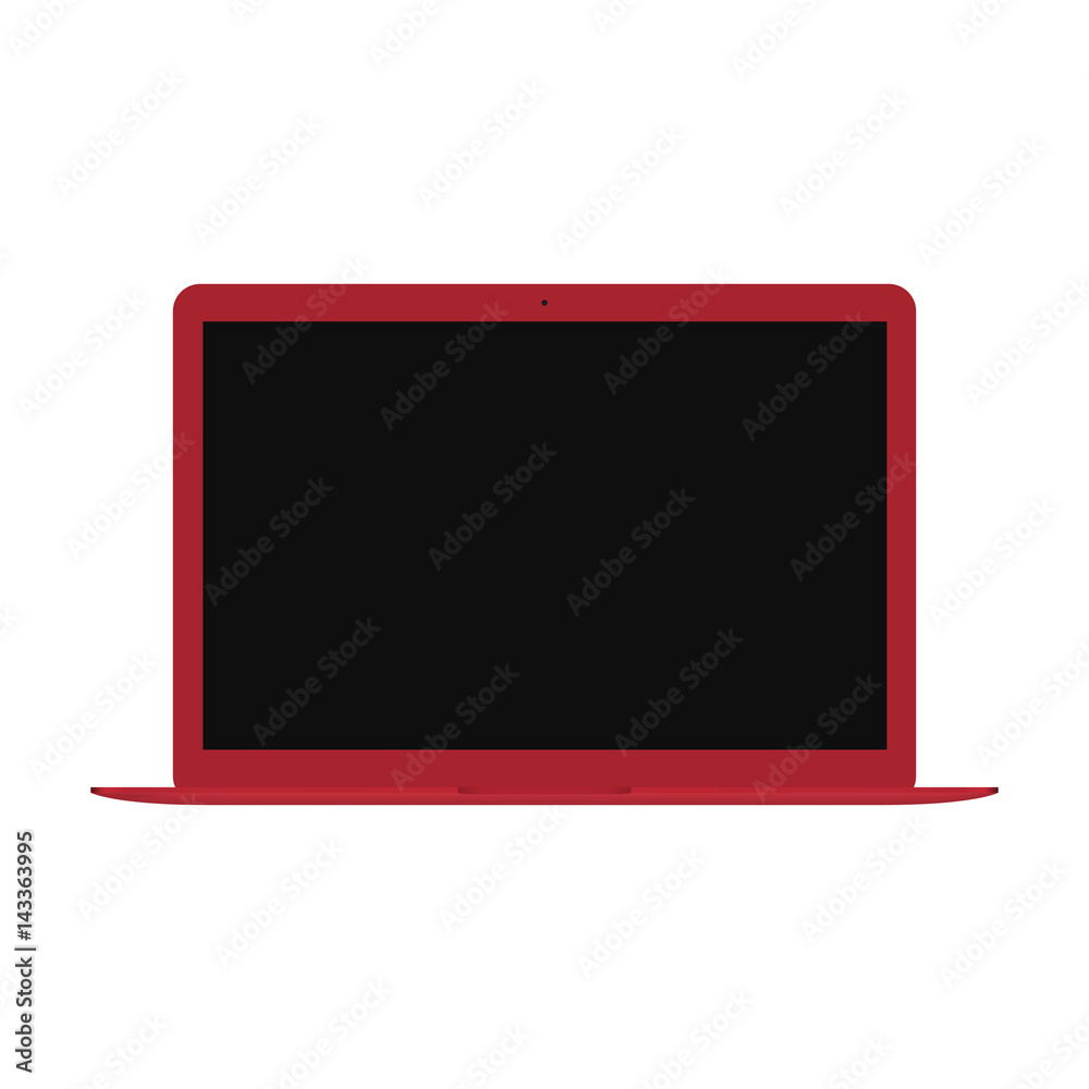 laptop red color with blank screen isolated on white background. stock vector illustration eps10 laptop red color with blank screen isolated on white background. stock vector illustration eps10
