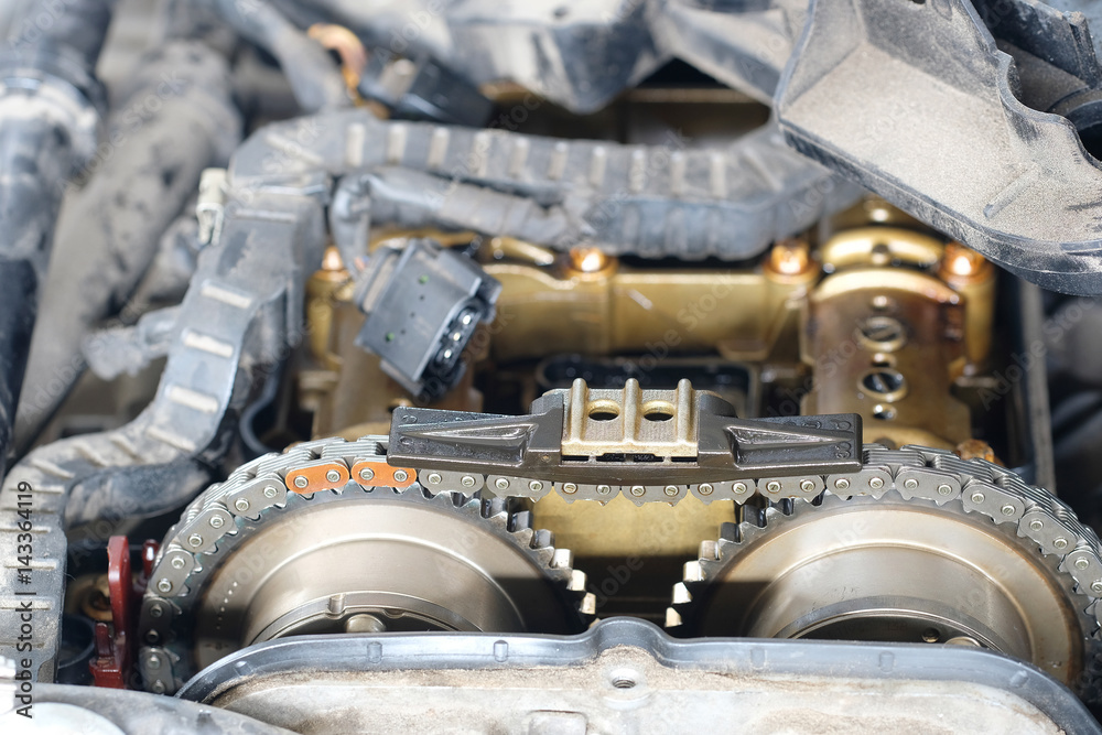 laid up car engine close up laid up car engine close up