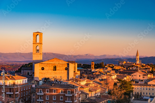 Scenic view of the italian city of Perugia in Umbria