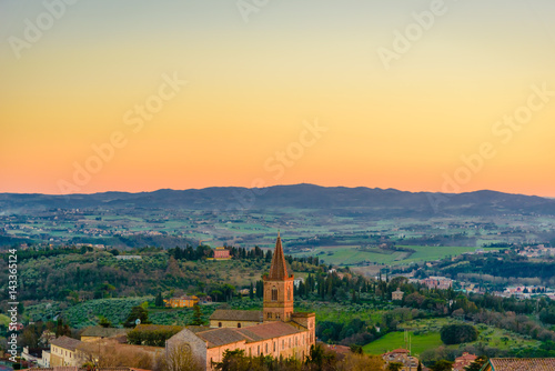 Scenic view of the italian city of Perugia in Umbria